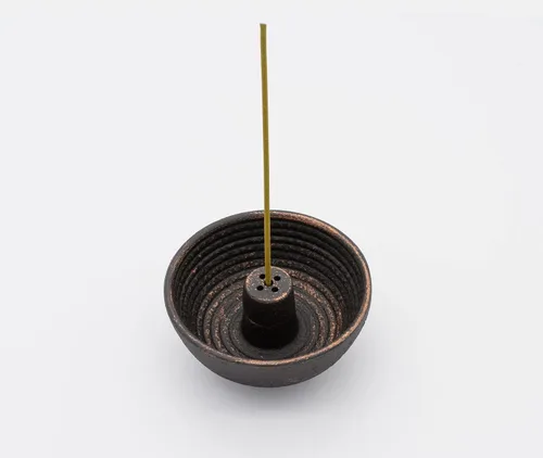 Miniatura 4 de Fuente de hierro fundido negro Incienso Stick Holder Burner - zen minded