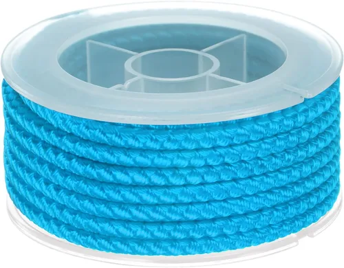 Miniatura 47 de HARFINGTON Cordón de hilo de nailon para cuentas de 0.063 in, cuerda de nailon trenzado extrafuerte para manualidades, pulseras, joyería, Negro