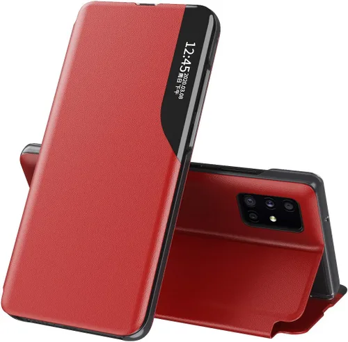 Miniatura 20 de Funda para Samsung Galaxy A71, Galaxy A71 Funda de piel transparente con función atril magnética con función atril, para mujeres y hombres, a prueba