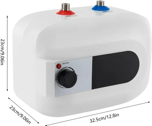 Miniatura 4 de Calentador de agua eléctrico de mini-tanque, 110 V, 1.6 galones, 1500 W, punto de uso instantáneo, calentador de agua caliente para remolque, baño