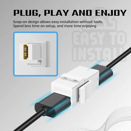 Miniatura 6 de TNP USB 3.0 Keystone Jack Insert - Conector USB Keystone hembra a hembra adaptador compatible con Superspeed USB 3.0 y puerto USB 2.0 para panel
