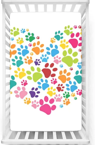 Miniatura 9 de Sábana bajera ajustable para cuna con temática navideña, sábana bajera estándar para cuna para niños y niñas, 52 x 28 pulgadas, multicolor