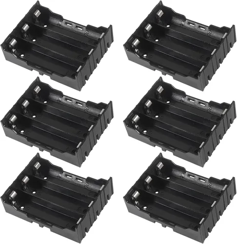 Miniatura 12 de ACEIRMC 10 unids 18650 clip de batería 1 ranuras 3.7 V plástico 18650 caja de almacenamiento de batería con cables de cable negro y rojo