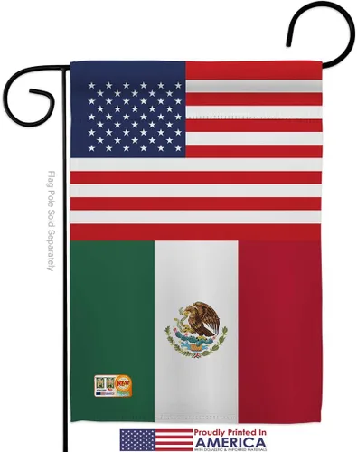 Miniatura 4 de Nacionalidad México US Amistad - Juego de banderas de jardín para casa, nación regional, internacional, país, área particular, pequeña pancarta