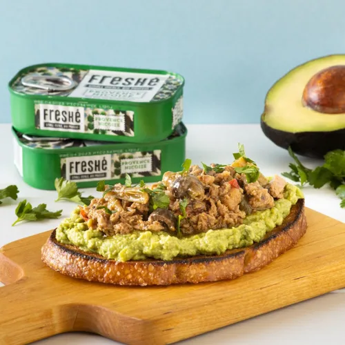 Miniatura 2 de Freshé Atún enlatado gourmet (Nicoise de Provenza, paquete de 10 unidades), bocadillo saludable con alto contenido en proteínas y comida lista