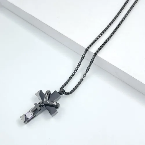 Miniatura 5 de YOUFENG Collares de urna de piedras de nacimiento para cenizas, cruz cremación, urna para cenizas humanas, recuerdo conmemorativo, medallón
