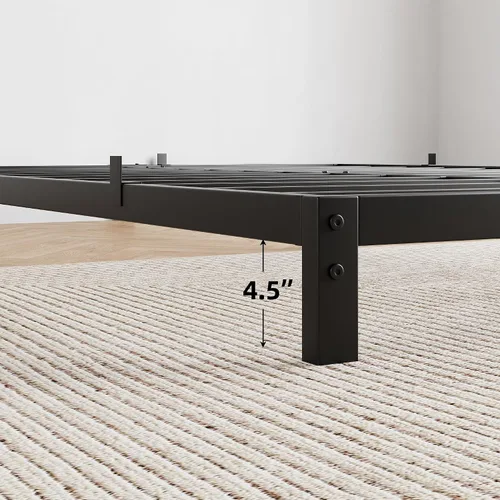Miniatura 6 de IDEALHOUSE Base de cama individual de 6 pulgadas, no necesita somier, plataforma de metal resistente de perfil bajo con listones de acero