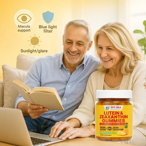 Miniatura 6 de Gomitas de luteína y zeaxantina - Vitaminas oculares para adultos mayores de 50 años - Suplementos de salud ocular para más de 50 adultos - Luteina