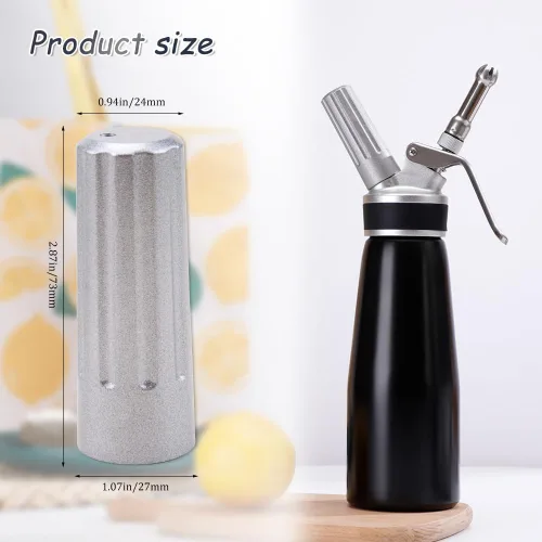 Miniatura 3 de ZORZA Dispensador de crema versátil de aluminio dispensador de crema Accesorios Decoración de pasteles Metal Whip Cream Dispenser Part