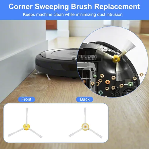 Miniatura 5 de Para Roomba 600 Series piezas de repuesto 32 piezas, kit combinado con cepillo lateral y filtros, cepillo para alfombras de pelo de mascotas, suelos