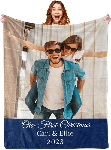 Manta personalizada Cara Nonna con foto, manta con imagen personalizada para Navidad, San Valentín, aniversario, regalos de cumpleaños, regalos