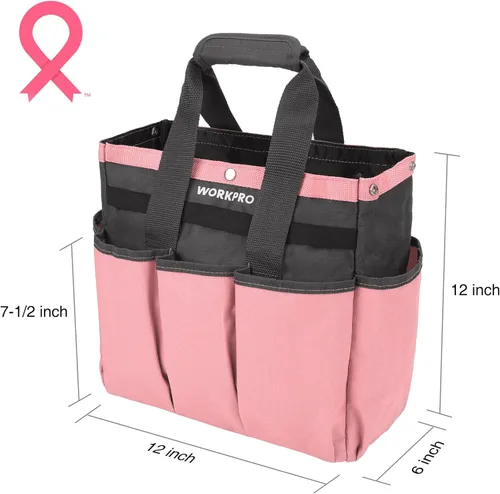 Miniatura 3 de WORKPRO Bolsa de Jardín, Bolsa de Transporte y Almacenamiento de Herramientas de Jardín con 8 Bolsillos, Organizador para el Hogar para Carrito