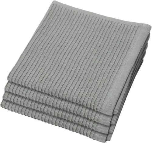 Now Designs Ripple - Juego de 4 paños de cocina, color gris Londres London Grey