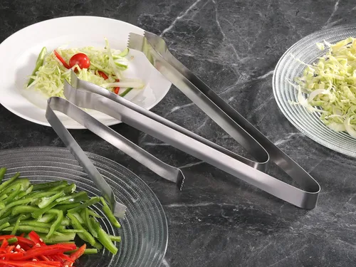 Miniatura 7 de New Star Foodservice Pinzas para pompones, acero inoxidable, 6.5 pulgadas, juego de 6, color plateado