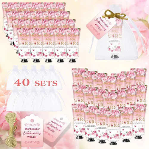 Regalos multiusos para fiestas de baby shower, paquete de 40 juegos de crema de manos, regalos de boda y agradecimiento para invitados