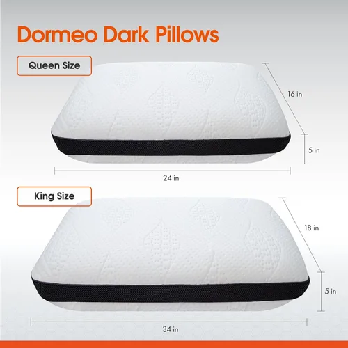 Miniatura 9 de Dormeo Almohada de cama tamaño King oscuro con tecnología Octaspring, gel transpirable reversible y espuma viscoelástica para soporte de cuello