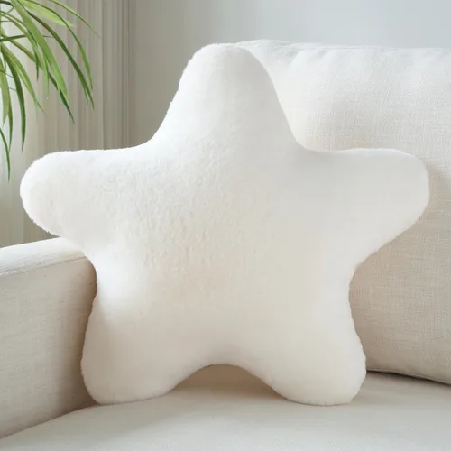 Miniatura 11 de Almohada de béisbol, almohada con forma de béisbol de 12 pulgadas, cojín de asiento con piel sintética de conejo, almohada redonda para decoración