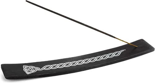 Miniatura 8 de Soporte de incienso de madera para palos de madera pintada en negro de 10 pulgadas de largo
