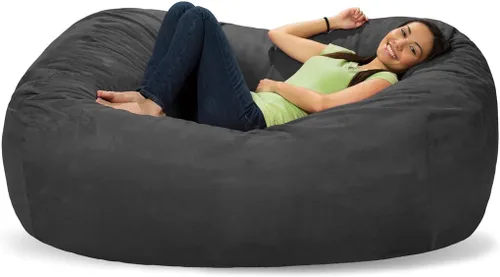 Miniatura 4 de Comfy Sacks - Puf de espuma viscoelástica de 6 pies, tumbona de color zorro polar