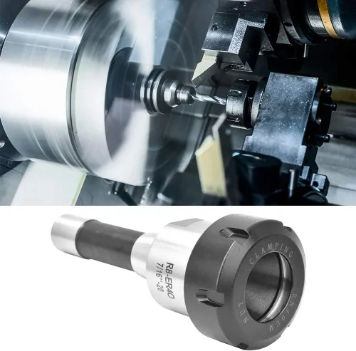 Miniatura 4 de Adaptador convertidor de extensión de portabrocas R8 ER40 para fresadora de enrutador CNC, soporte de precisión de acero con rosca de 7/16in-20UNF