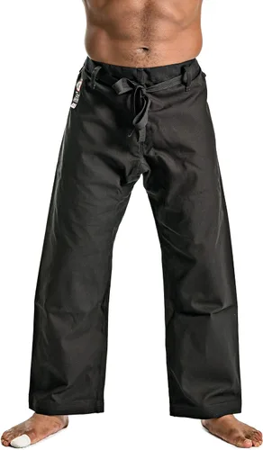 Miniatura 2 de Ronin - Pantalones de karate pesados, color negro, blanco o camuflaje, 100% algodón, 12 onzas, cintura tradicional con cordón