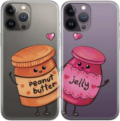 Miniatura 13 de Fundas a juego para parejas compatibles con iPhone 15 14 13 Pro Max 12 Mini 11 Xs 6s 8 Plus 7 Xr 10 SE X 5 Femenino Par de Nupcial Estampado Púrpura
