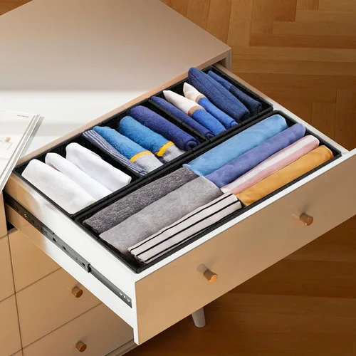 Miniatura 6 de Organizador de cajones, cestas de cubo para estantes de almacenamiento, canasta tejida pequeña hecha a mano, contenedores de almacenamiento poco