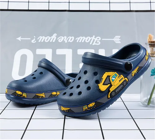 Miniatura 3 de Peyarlie Sandalias de jardín para niños y niñas, zapatos de jardín sin cordones, ligeras, para verano, interiores, exteriores, playa, piscina, agua