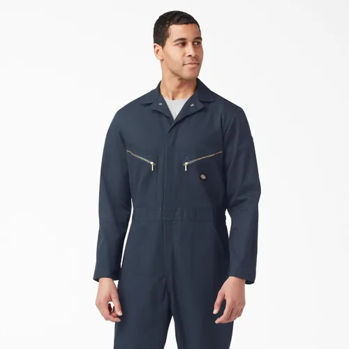 Miniatura 3 de Dickies - Overol de manga larga de lujo para hombre de 7.5 oz de sarga con cierre frontal para mecánico, uniforme industrial