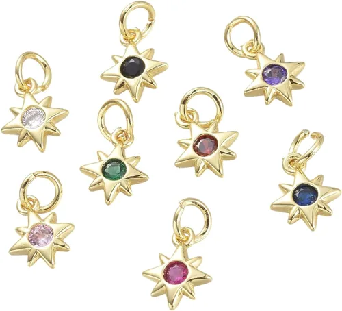 Miniatura 16 de LiQunSweet 20 piezas de micro pavé de circonitas cúbicas para bebé, diseño de huellas, para hacer joyas de ducha