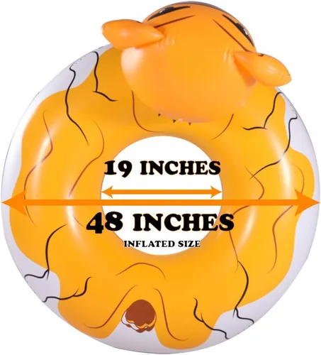 Miniatura 3 de Flotador Bulldog, tubo inflable gigante de 53 pulgadas para fiesta, diversión de verano, juguetes de piscina para adultos y niños