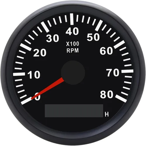 Miniatura 9 de Medidor de tacómetro marino de 3.346 in, impermeable, 0-8000 RPM, para automóvil, camión, barco, RPM, tacómetro, fuera de borda 8000 RPM, medidor
