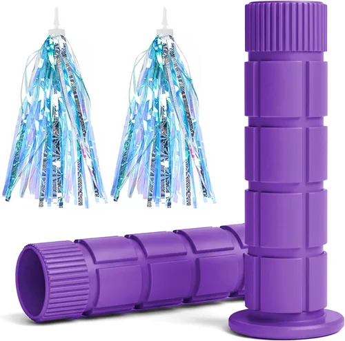 Miniatura 10 de SAPLIZE Bike Handlebar Grips, for Kids Girls Boys Bikes, Balance Bikes, Road Bikes and Sctoors, Length 4.9", Soft and Comfortable