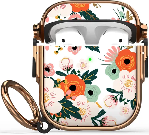 Miniatura 71 de Maxjoy Funda para AirPods 3 con cerradura, bonita funda protectora rígida para AirPod 3 de tercera generación para mujeres y hombres con llavero