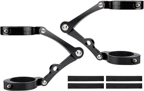 Soporte Universal de Montaje de Faro de Motocicleta Negro 39-41mm Tubos de Horquilla Aluminio CNC Soporte de Faro Delantero Compatible con Harley