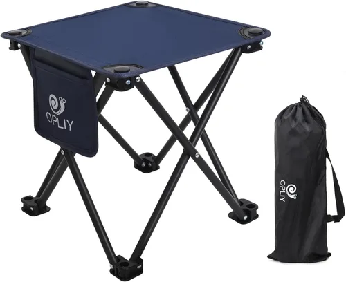 Miniatura 15 de Opliy Taburete de campamento, silla pequeña plegable de 13.5 pulgadas, taburete de campamento portátil para camping, pesca, senderismo, jardinería