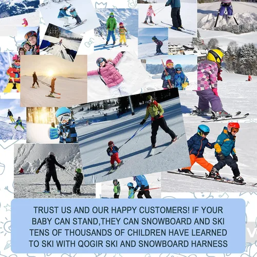 Miniatura 7 de QOGIR Arnés de esquí y snowboard para niños: aprenda a esquiar y enseñe a su hijo el control de velocidad