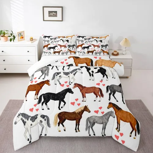 Miniatura 27 de Erosebridal - Juego de funda de edredón con flores de vaca de las Highlands, tamaño Queen, diseño de toro, juego de ropa de cama de ganado vacuno