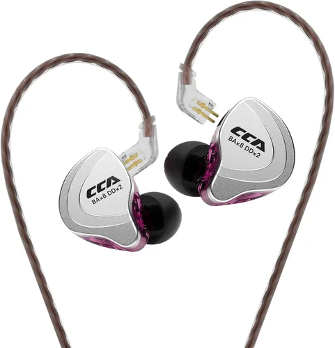 Miniatura 9 de CCA C10 Pro - Monitor intrauditivo, HiFi 1DD 4BA Hybrid Five Drivers in-Ear Earphone, carcasa de aleación de zinc + auriculares de resina con cable