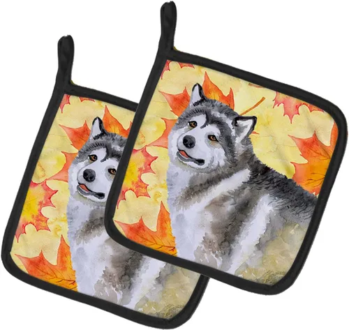 Miniatura 238 de Caroline's Treasures BB9655PTHD - Juego de soportes para ollas de cocina resistentes al calor, almohadillas calientes para horno, 7 1/2 x 7 1/2