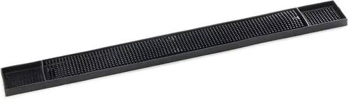 Miniatura 2 de New Star Foodservice 48438 Tapete de servicio de barra de goma para encimera, 26.5 x 3.25 pulgadas, negro