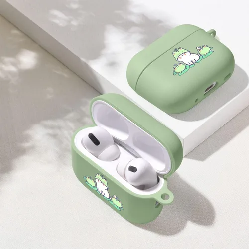 Miniatura 2 de Funda compatible con Airpods Pro de 2ª generación, linda funda para AirPods Pro 2, funda protectora con estampado de rana para mujeres y niñas