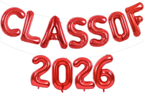 Miniatura 12 de TONIFUL Globos de Letras Rojas Brillantes Grandes de 40 Pulgadas A-Z, Globos Gigantes Jumbo de Helio de Papel de Aluminio Mylar Letra K Grande