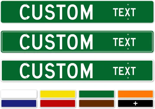 Miniatura 14 de My Sign Center - Letrero de calle personalizado, señal de dirección, 8 colores, opción reflectante, opciones de montaje, 4 x 18 pulgadas, grueso
