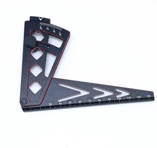 Miniatura 4 de KingVal Herramienta de medición de altura ajustable de metal para llanta de automóvil, regla de inclinación compatible con 1/10 1/8 1/7 RC Car