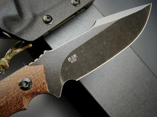 Miniatura 4 de Eafengrow EF130 Cuchillo de hoja fija, hoja de acero DC53, mango G10/Micarta de espiga completa, cuchillos EDC de hoja fija rectos para trabajo