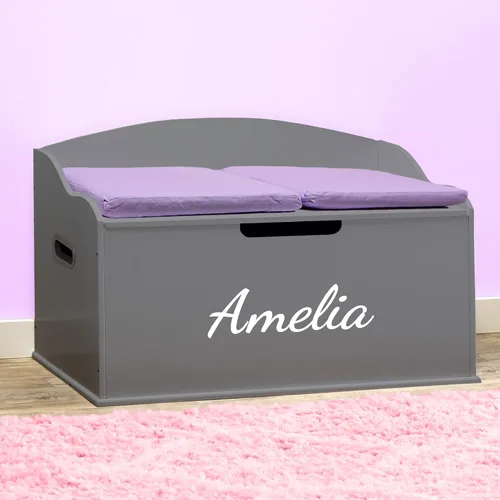 Miniatura 2 de DIBSIES Caja de juguetes personalizada Creative Wonders, serie Signature para niños, 30 x 19.25 x 18 pulgadas, tapa de cierre suave
