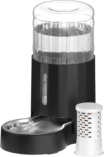 Miniatura 12 de CZPET Dispensador automático de agua de 7L para perros y gatos con cuenco de acero inoxidable, dispensador de agua por gravedad, 100% libre de BPA