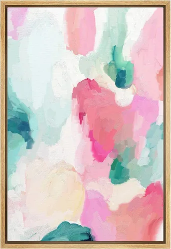 Miniatura 35 de MUDECOR Impresión en Lienzo Enmarcado Arte de Pared Pincelada Floral Abstracta en Tonos Neutros Cálidos Tonos Terrosos Ilustraciones Minimalismo