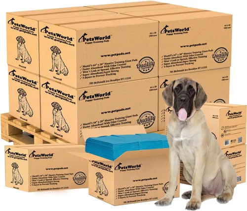 Miniatura 12 de PetsWorld Almohadillas para orina de perro 2XL de 28 x 44 pulgadas, 150 unidades, almohadillas extragrandes para orina de mascotas para perros